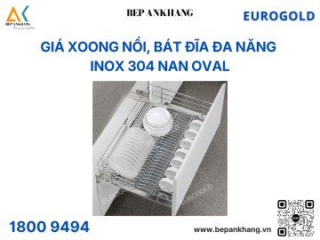 Giá xoong nồi, bát đĩa đa năng inox 304 nan Oval EPV6070F (EPO7370VX) – Eurogold